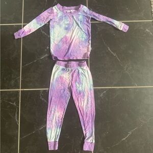 Little Sleepies Purple Watercolor Two-Piece Pajama Set